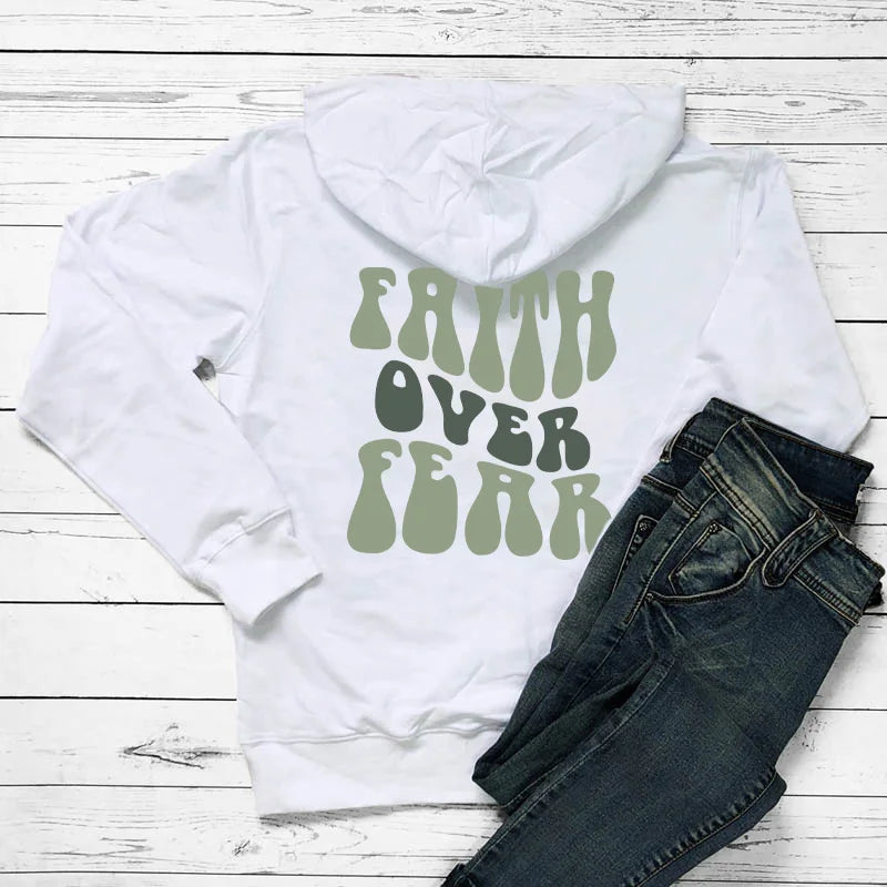 Faith Over Fear【back print】 Women's Hoodie