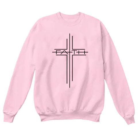 Faith Cross Graphic Women's Casual Sweatshirt