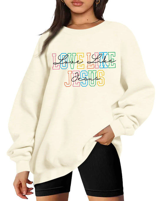 Oversized Christian Sweatshirt |Faith Pullover Bible Verse Hoodie Christian